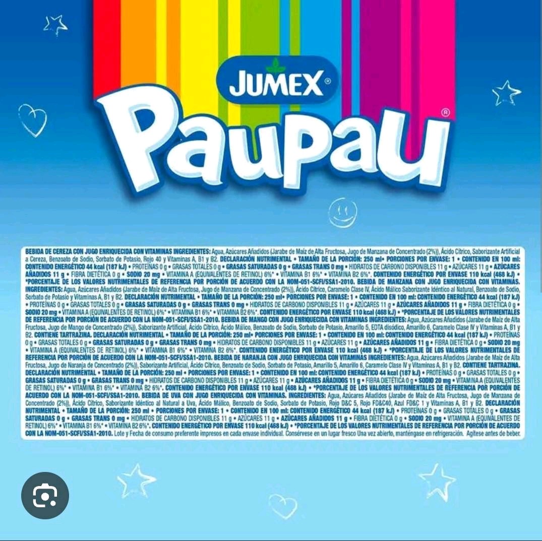 Paupau Jugo de sabore--- 3 Jugos sabores Mixtos