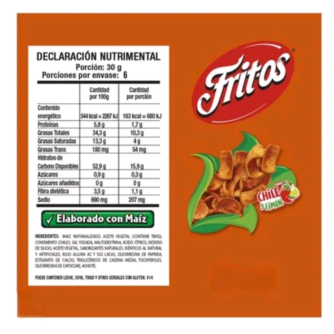 Fritos Chile Limon--- 5 Paquetes Pequeños