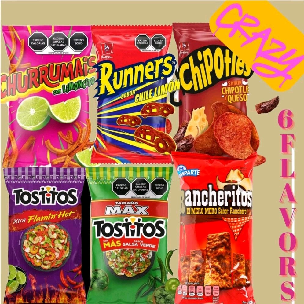 Maruchas Locas-- 6 Chips Pequeñas y 4 Sopas Maruchan