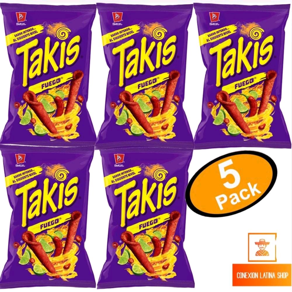 Takis Fuego Bolsa Pequeñas 3.5oz--- 5 Paquetes Pequeños