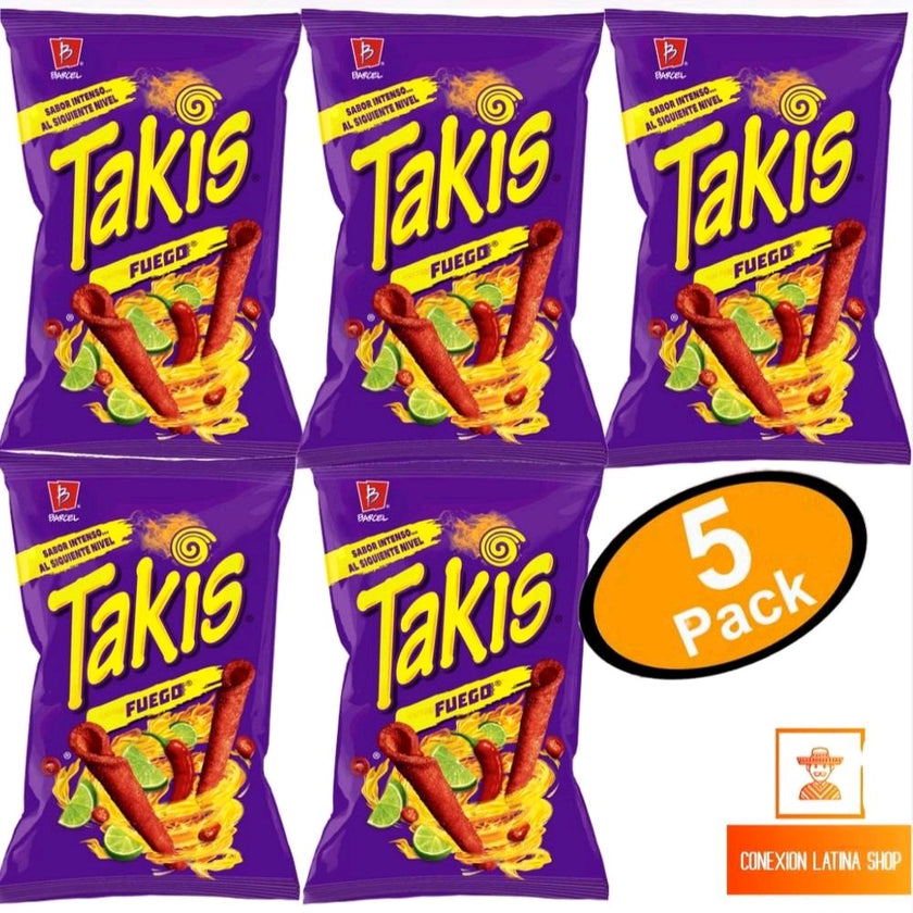 Takis Fuego Bolsa Pequeñas 3.5oz--- 5 Paquetes Pequeños
