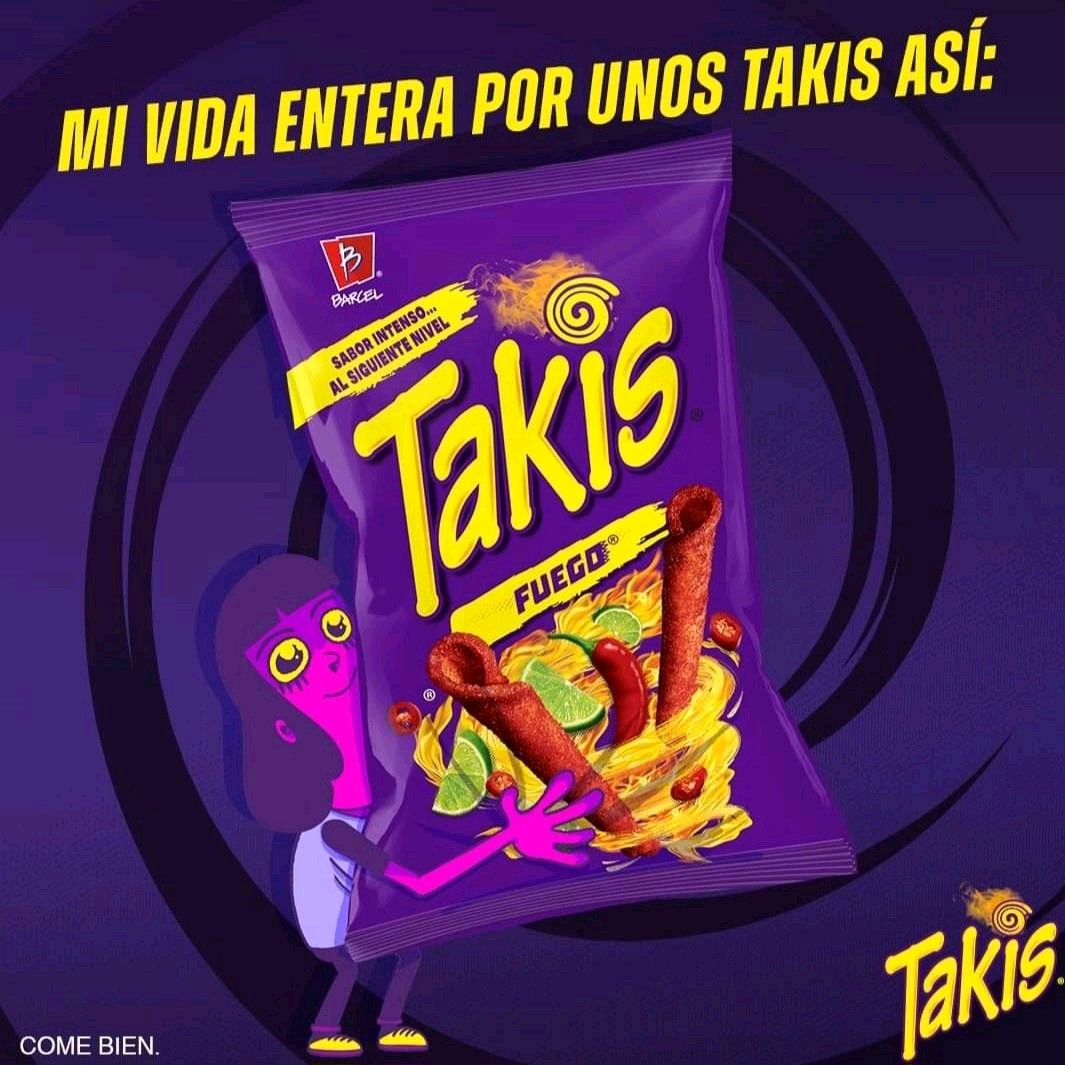 Takis Fuego Bolsa Pequeñas 3.5oz--- 5 Paquetes Pequeños
