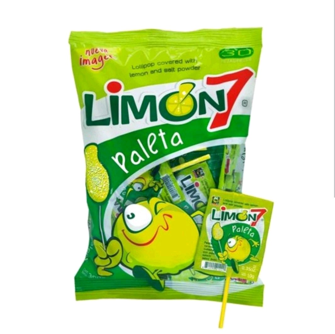 Paleta Limon 7 con sal y Limon 3 unidades en la bolsa