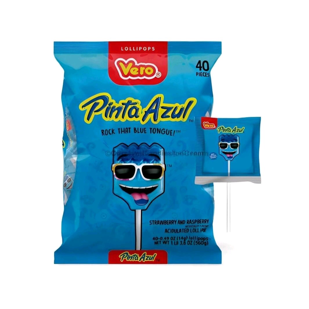 Vero Paleta Pinta Azul 40pzas en bolsa