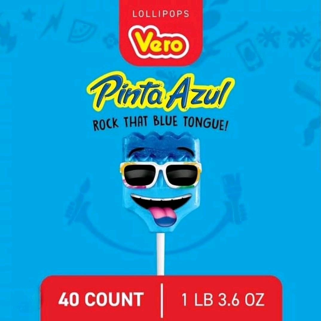 Vero Paleta Pinta Azul 40pzas en bolsa