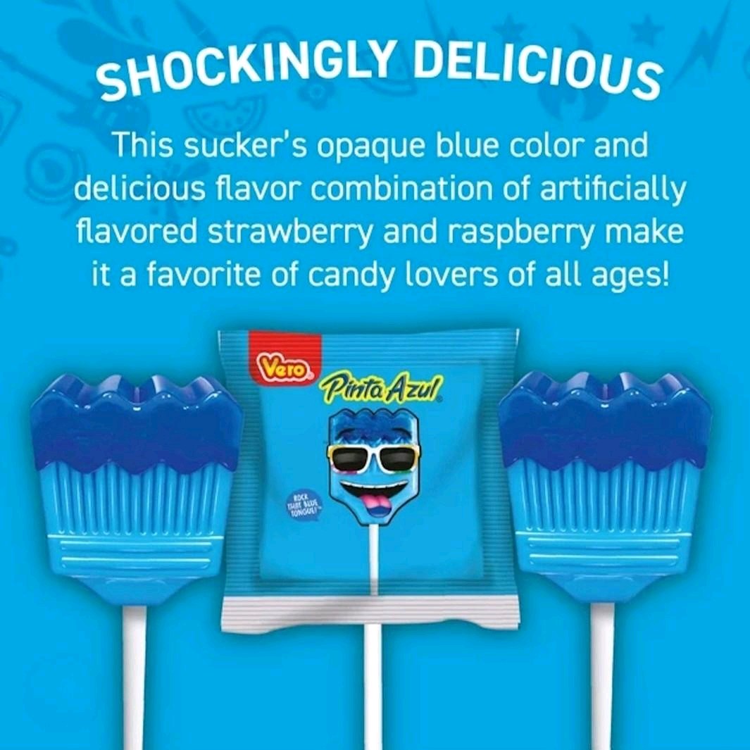 Vero Paleta Pinta Azul 40pzas en bolsa