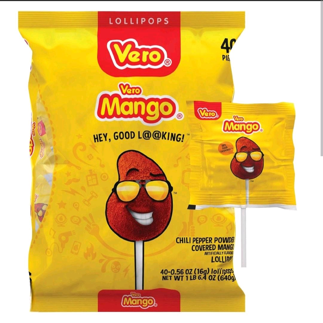 Vero Paleta Mango Chile.. 40 pzas en Bolsa
