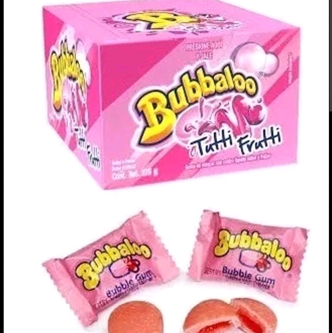 Chicle Bubbaloo sabor Tutty Frutty-- 47 pzas en caja