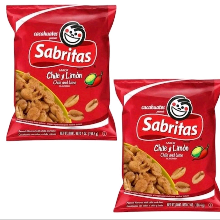 Cacahuate Sabritas Chile Limon--2 Paquetes en caja