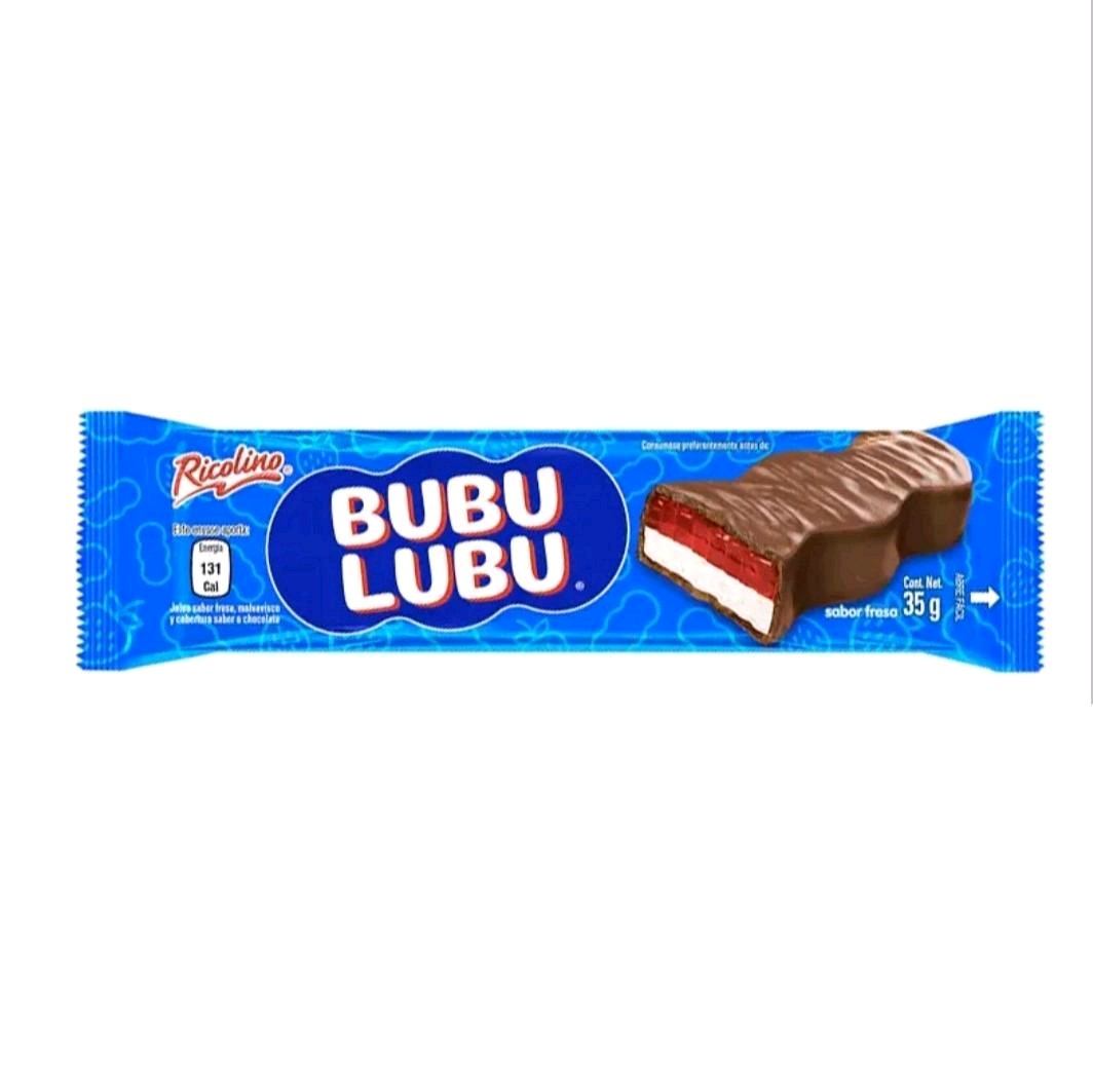 Bubulubu Ricolino Marshmellow chocolate y fresa--- 24 pzas