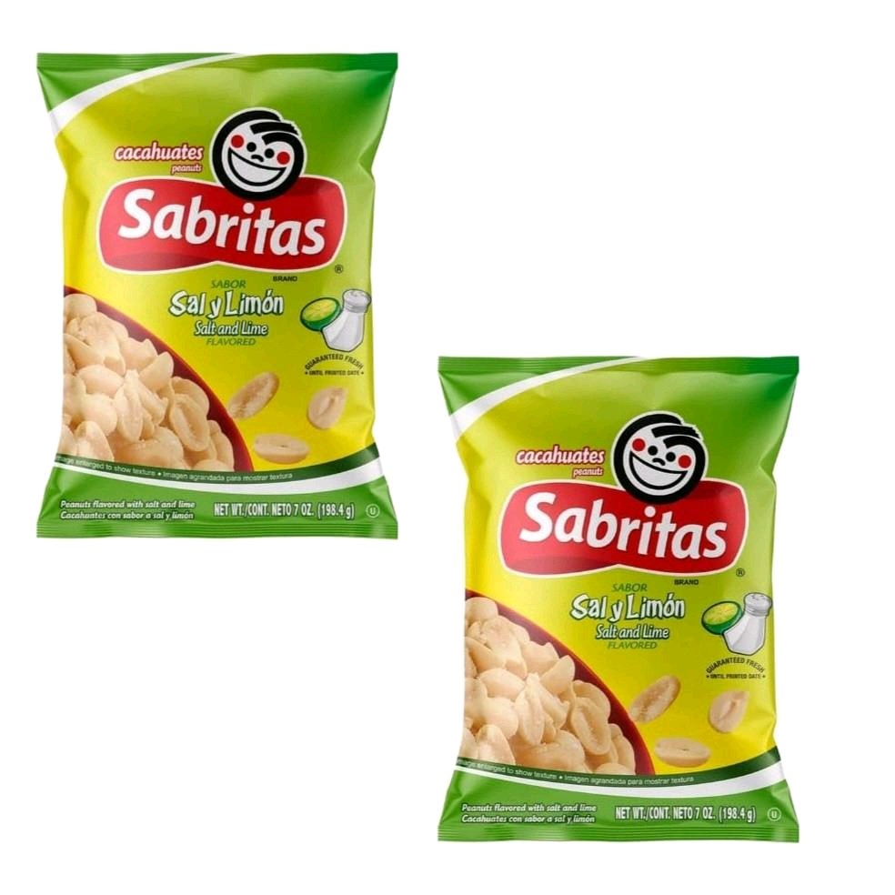 Cacahuate Sabritas Sal y Limon-- 2 Paquetes en caja