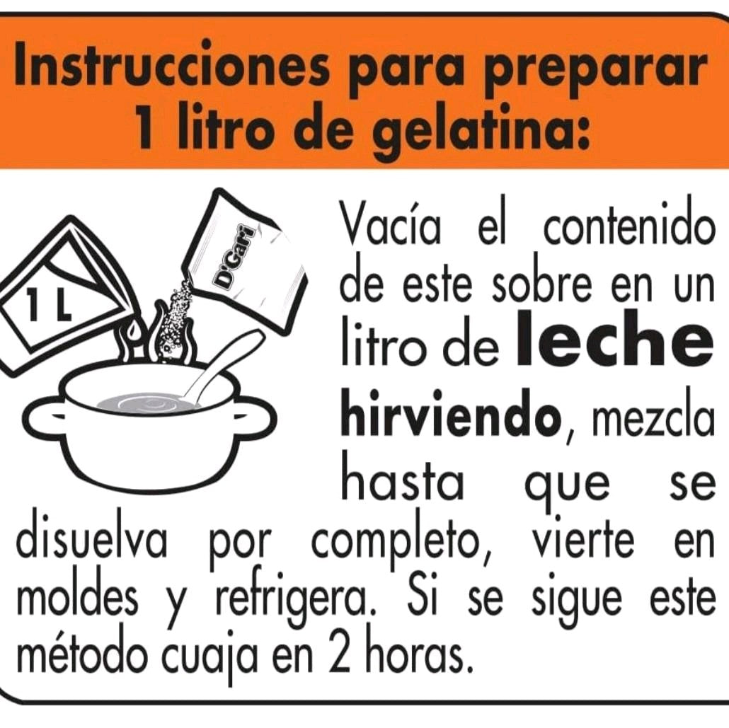 Gelatina D'gary sabor Vaninilla