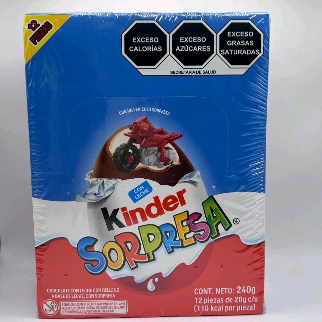 Huevitos Kider Sorpresa Mex Chocolate--- 12 pzas Niño
