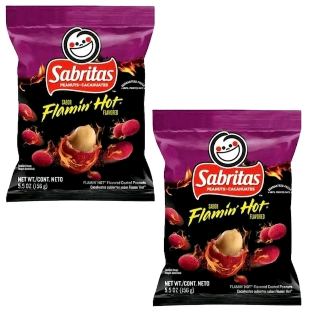 Cacahuate Sabritas Xtra Flaming Hot-- 2 Paquetes