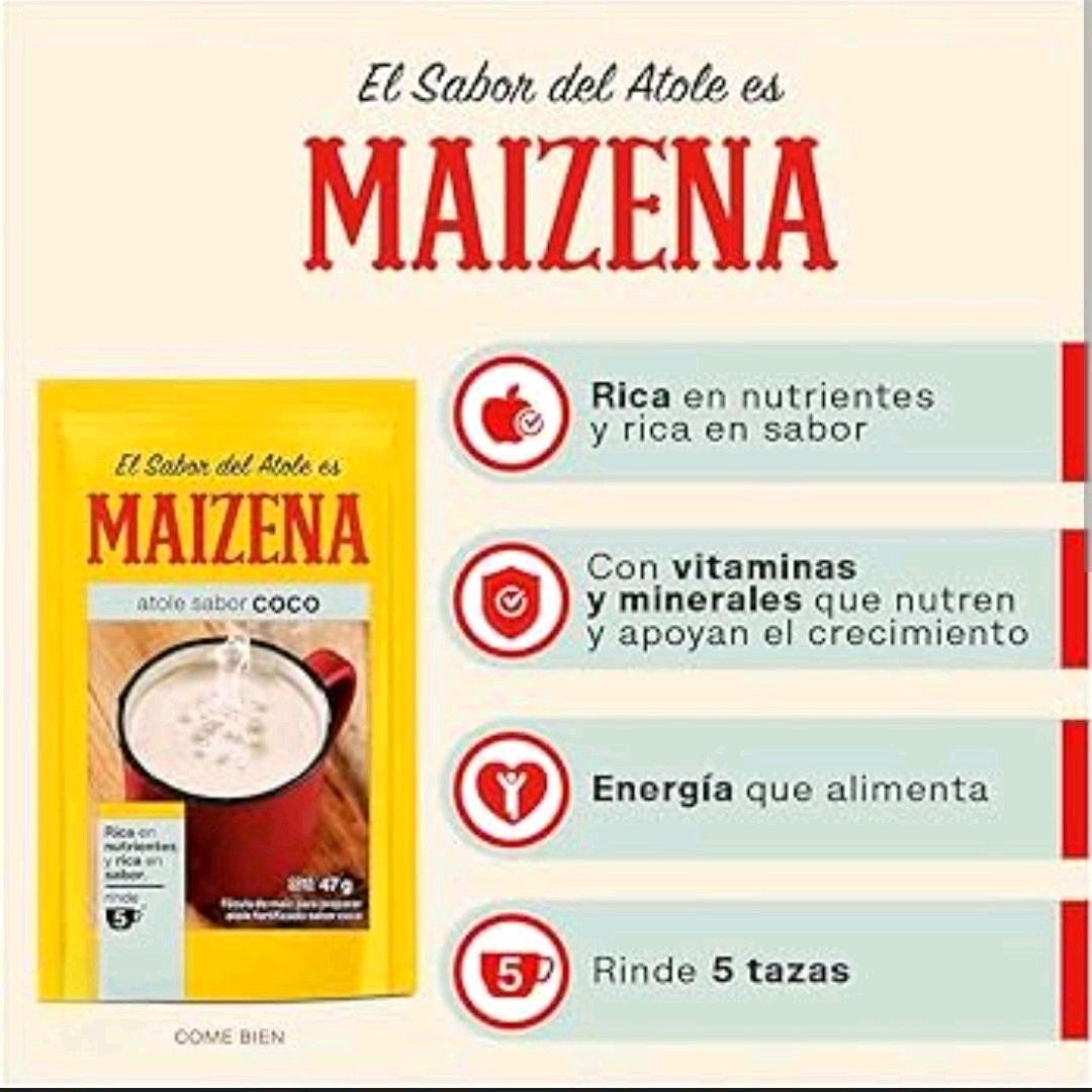 Maizena de Sabores ( fresa, Vainilla, Chocolate y Coco)-- 5 sabores