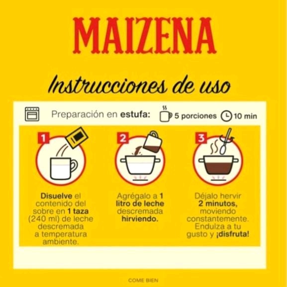 Maizena de Sabores ( fresa, Vainilla, Chocolate y Coco)-- 5 sabores