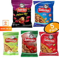 Combos Amantes al Cacahuate sabritas 5 sabores por caja ( Flaming Hot, Chile Limon, Sal y limon, Botanero y Japones)