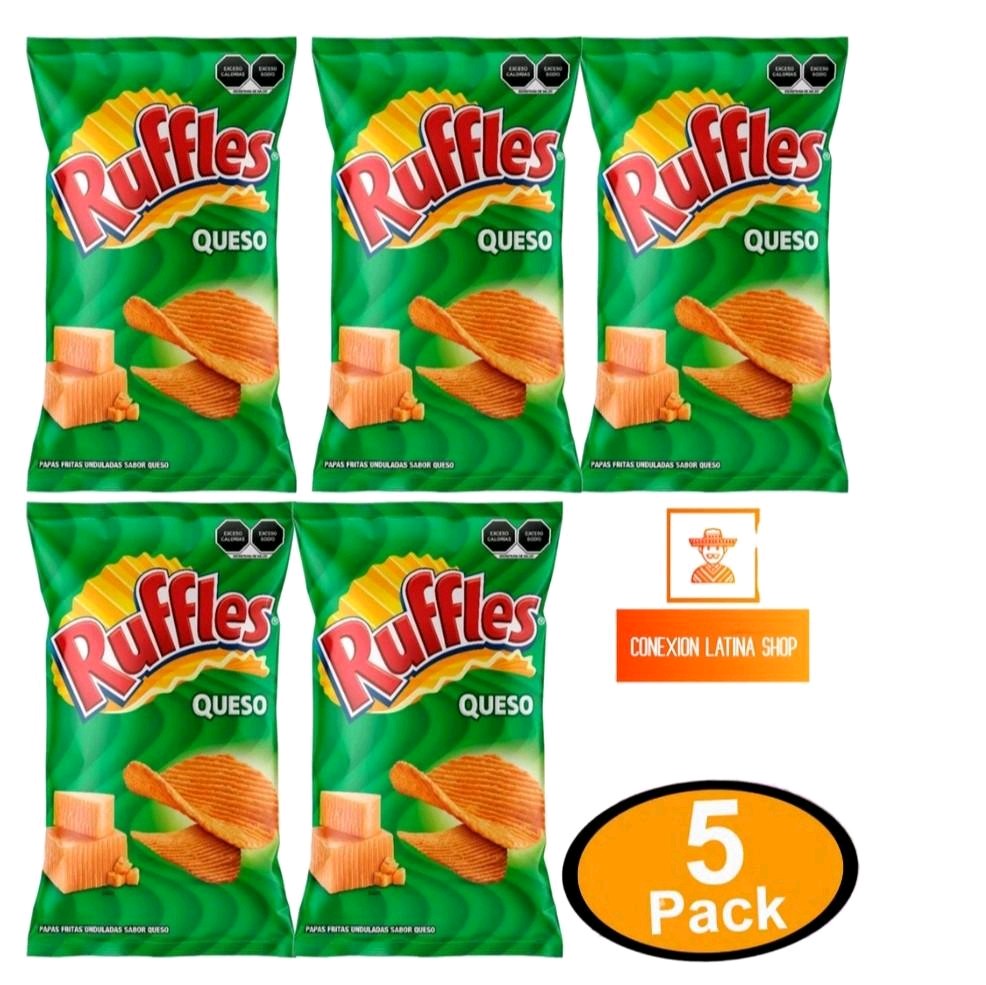 Ruffles Papas Queso.. 5 Paquetes Pequeños