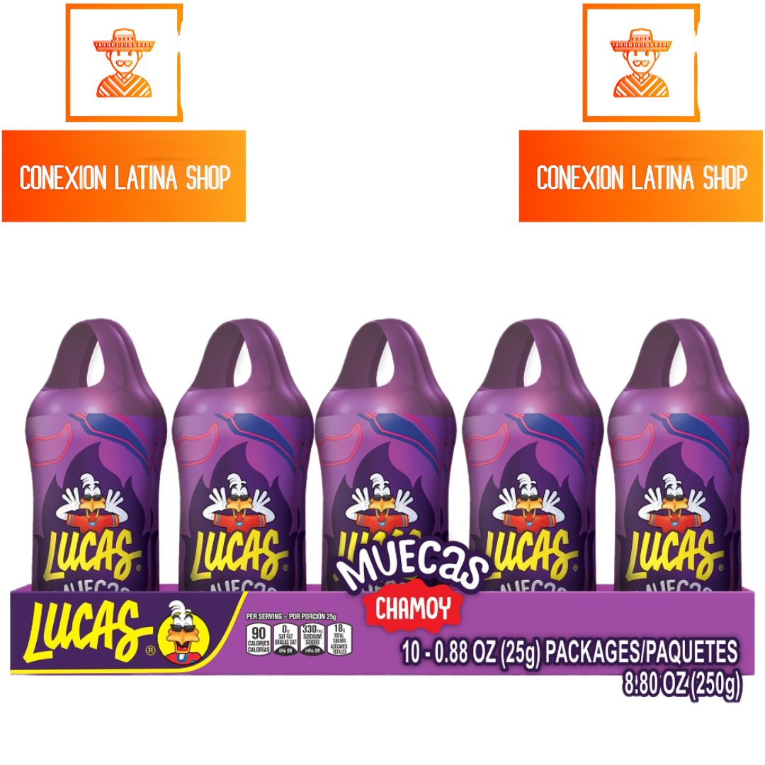 Lucas Muecas Chamoy Caramelizado con Polvo de Chile 10 Lucas en paquete
