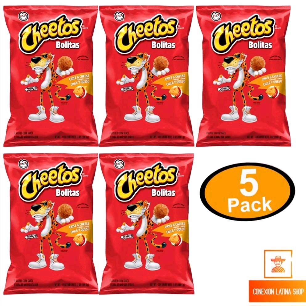 Cheetos Bolitas Queso y Chili--- 5 Paquetes Pequeñas