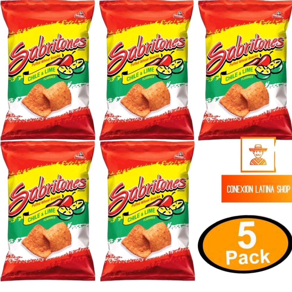 Sabriton Chicharron Chile Limon-- 5 Paquete Medianos