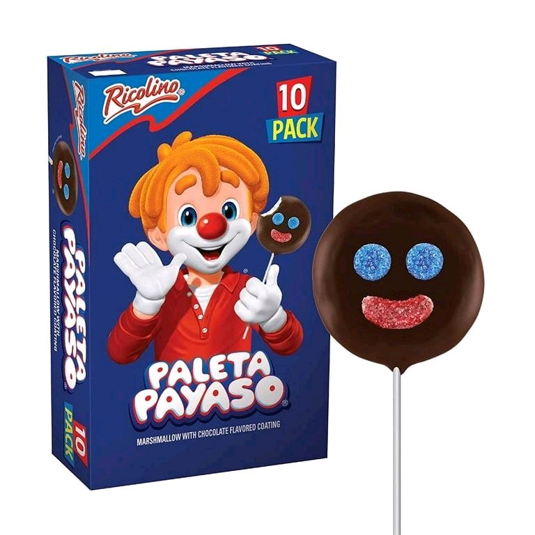 Paleta Payaso Chocolate, Marshmellow y Gomis-- 1 Caja con 10 Paletas